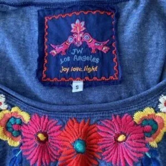 Johnny Was Embroidered Blue Maxi Dress Sz Sm NWOT - Picture 5 of 5